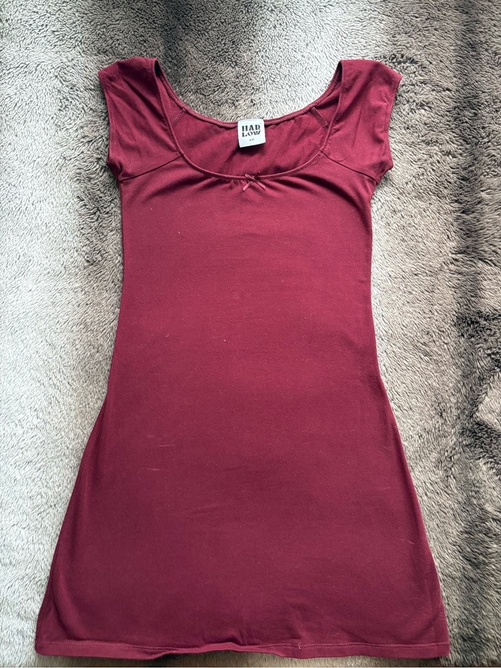 Burgundy fall mini dress